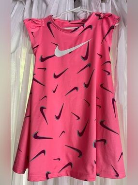 Nike Pink Swoosh Logo Dri-Fit Dress